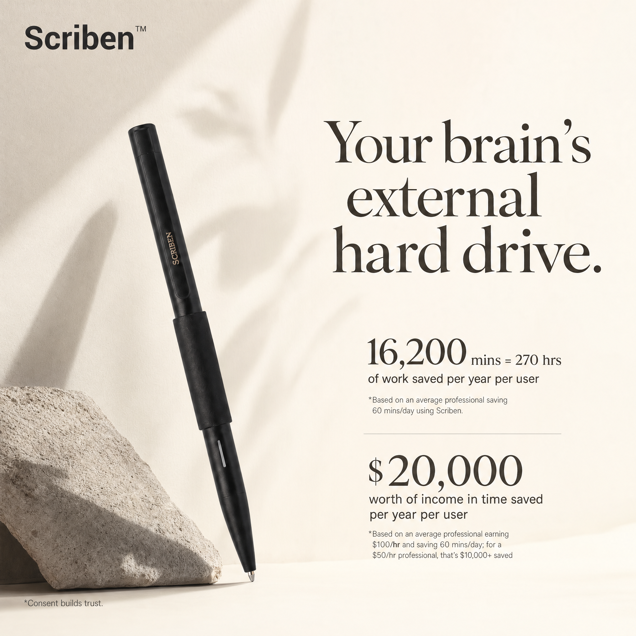 Scriben — AI搭載ノートテイキングペン